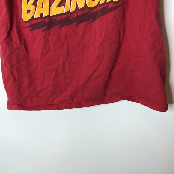 Vintage Tee T-Shirt Bazinga Big Bang Theory Red M - Picture 5 of 6
